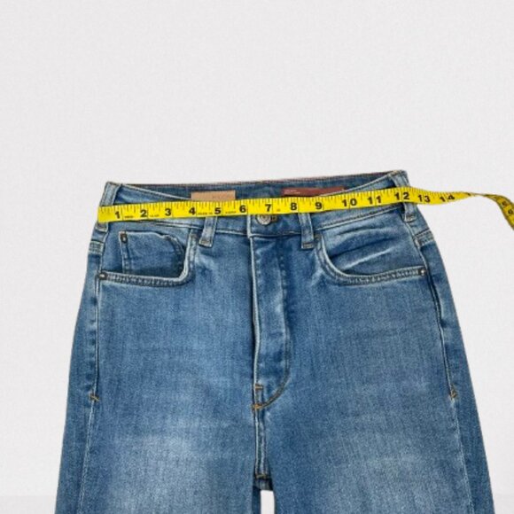 Anthropologie Pilcro High Rise Button Fly Stretch  Flare Jeans Size 25 - Picture 8 of 9